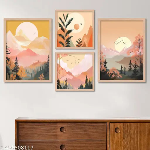 Decorative Wall Paintings Modern Art Living Room Bedroom (Set Of 4)