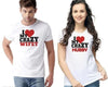 Matching Printed Couple's White T-Shirt (Pack of 2)