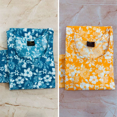 Festive Multicolor Floral Print Women's Kurta