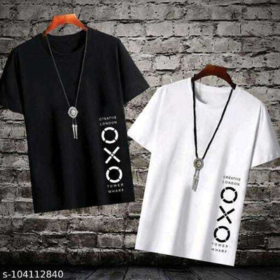 Reversible Men's Black & White T-Shirt (Pack of 2)