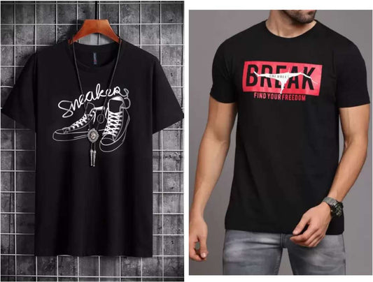 Together Graphic Print Couple's Black T-Shirt