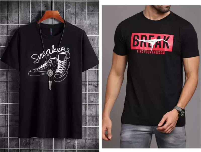 Together Graphic Print Couple's Black T-Shirt