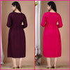 Deep Maroon Printed Women's Kurta