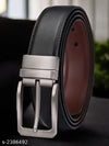 KASTNER Men’s Reversible Artificial Leather Belt – Black & Brown Dual Use with Rotating Buckle