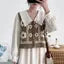 Notty Girl Boho Floral Crochet Button-Front Vest Top