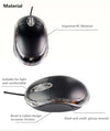 VYAR Mini USB Wired Optical Mice/Mouse for PC Laptop Desktop Computer Wired Optical Mouse (USB 3.0, Black)