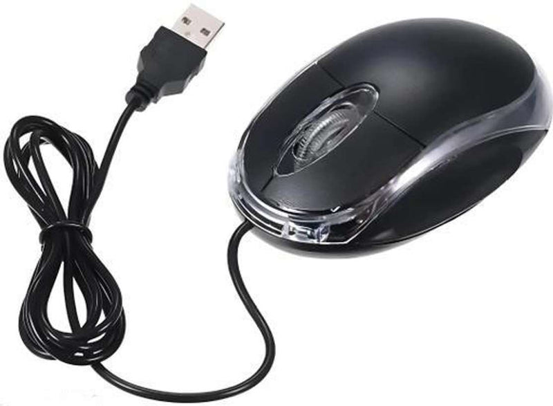VYAR Mini USB Wired Optical Mice/Mouse for PC Laptop Desktop Computer Wired Optical Mouse (USB 3.0, Black)