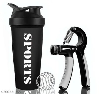 TRUE INDIAN Combo Hand Grip & Shaker Bottle 700ml |Gym Shaker|Wrist Gripper| Hand Gripper