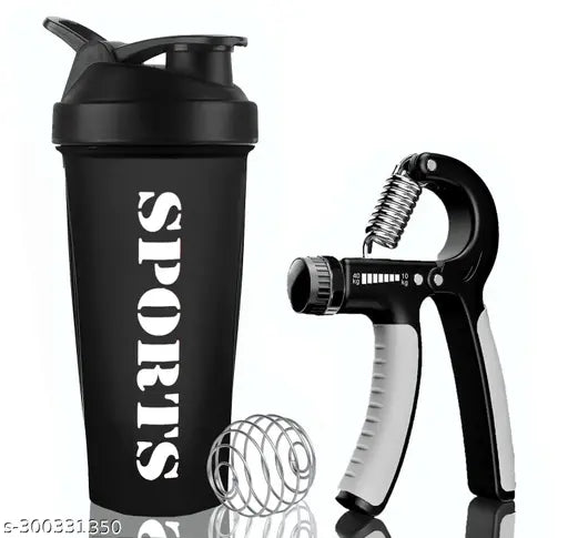 TRUE INDIAN Combo Hand Grip & Shaker Bottle 700ml |Gym Shaker|Wrist Gripper| Hand Gripper