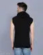 Tees Collection Men'S Casual Hooded Sleveless Zipper Polyester Tshirt