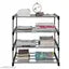 CHALIA 4 Layer Metal Bookshelf | Book Case/Stationery Storage Organizer | Rack for Home, Study Room, Library, Office (Silver/63x58x28cm)