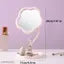 Plastic Flower-Shaped Makeup Mirror, Rotatable Makeup Mirror with Tray Table Vanity Mirror Cute Flower-Shaped Mirror for Tabletop, Bedroom, Bathroom, Living Room(Multicolour) (1), Round