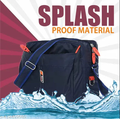 Lightweight Stylish Navy Blue Sling Bag for Men and Women Suitable for Daily Use and Travel (Pack of 1)