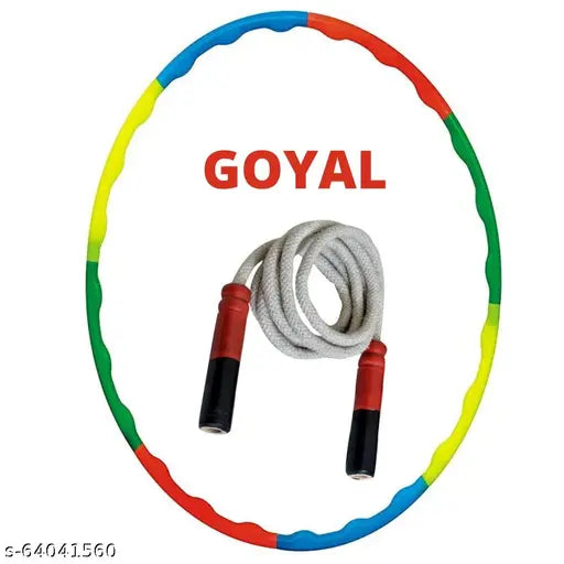 1 Hula Hoops with 1 Wooden Skipping Rope
