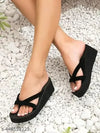Stylish and Comfortable Attractive Fancy Latest Flat Heel Use Daily Wear & Party Slippers and Flip-Flops For Women & Girls