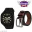 Zhermack Trendy Fashionable Artificial Leather Brown Men Belt with stylish black miller watch ( Pack OF 2 )