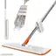 Flat Microfiber Magic Mop for Floor Cleaning – Hands-Free Squeeze Mop with Slider, Stainless-Steel Handle, Bucket-Free Design, and Reusable Microfiber Refill