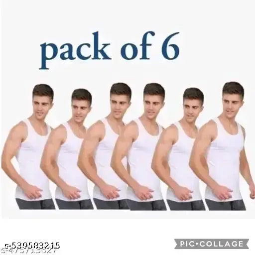 Best Quality Super Fine Cotton Vest Pack of 6