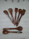 Natural Handmade Cooking Spoon Set, Kitchen Utensils, Spatula/Ladle for Cooking Dosa/Roti/Chapati | Kitchen Tools | No Harmful Polish Kitchen Tool Set (MULTICLOUR)