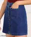 Women Denim Dark Blue Skirts