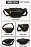 Men’s Stylish Black PU Leather Waist Bag – Trendy Sling Pouch for Travel, Gym & Daily Use | Lightweight & Durable Belt Bag