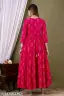 @3 pink tire gown beautiful kurti