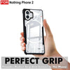 Nothing Phone 2 Rubber, Plastic Back Cover (Black, Transparent, Shock Proof)
