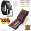 Trendy Premium Men's Wallet and Belt Combo AND GET WIRED HANDFREE FREE