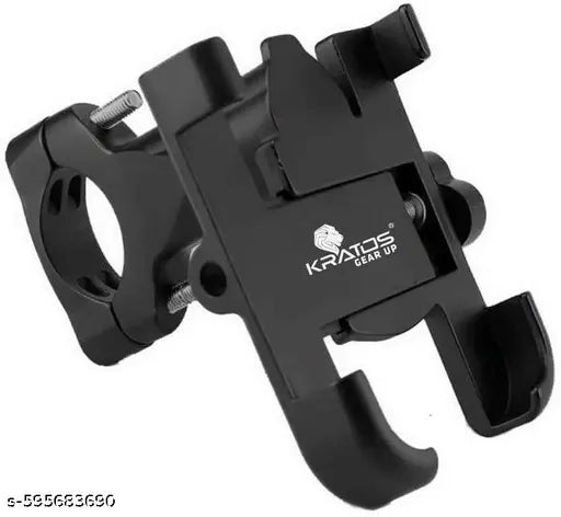 Universal 360° Rotating Metal Bike & Motorcycle Mobile Holder – Strong Grip Anti-Vibration Phone Mount Stand for All Smartphones up to 7" (Multicolor Handlebar)