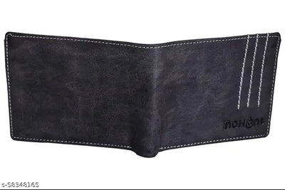 Nohunt Men Wallet Purse Pu Leather Wallet with Coin Pocket Short Credit Card Holder Wallets Men Leather Synthetic Bifold Black Colour