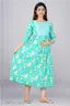 Murli Kurti Women's Cotton Floral Print Flared Maternity Kurta (Sky Blue)