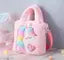 Unicorn Soft Toy Handbag for Children, Cute Shoulder Bag with Removable Strap Shoulder Bag