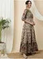 Mannat Fashion Printed Rayon Anarkali Gown