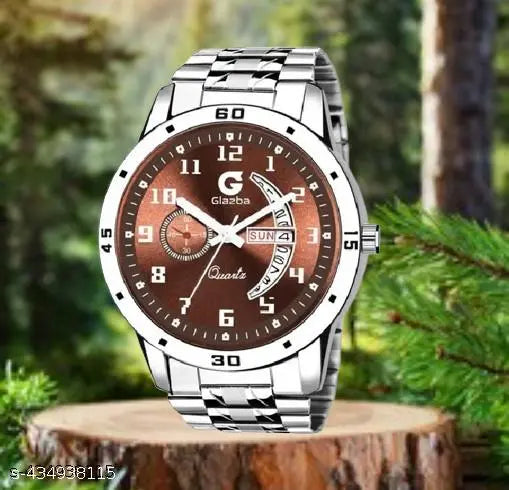 Men's Stainless Steel Chain Strap Analog Wrist Watch for Boys with Day Date Aperture Functioning Men's chronograph watches,Youth watches,Boys' wristwatches,Boys' digital watches,Boys' analog watches,Boys' sports watches,Boys' casual watches