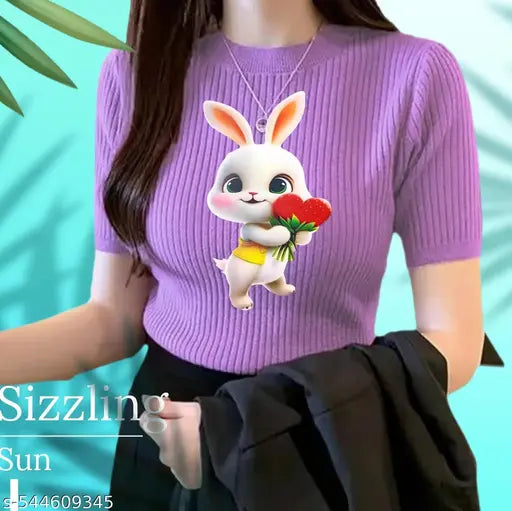 TRENDY DESIGN WOMEN PRINTED CROP TOP