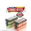 Plastic Combo 3 Compartment Lunch Box Tiffin for School and Office 3 Containers Lunch Box (pack of 2)
