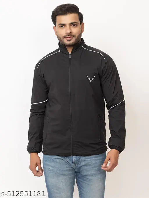BUFFARO Ultra-Lightweight Men's Polyester Regular Fit Full Zip With Side Pockets Windcheater -Prewinter, Water-Repellent & Compact | Perfect for Any Hiking, Sports, Biking