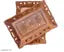 SWH: Wooden 2 Pcs Of Serving Trays / Trays / Decorative Trays (15x10) & (13x9)