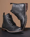 RED TAPE Genuine Leather Ankle Length Boots for Men | Soft Cushioned Insole Boots For Men (Black , 7)