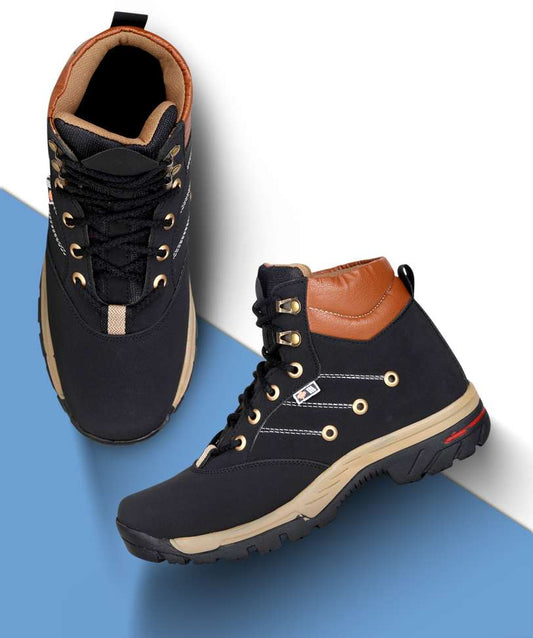 Kraasa Climber Boots For Men (Black , 7)