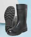 foot trends Gumboot For Men Flexible PVC 12-inch Labour/Worker Purpose for Men Boots For Men (Black , 10)