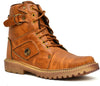 SHOELINE Classic Stylish Comfortable Outdoor HIGH-TOP Ankle Length Boots For Men (Tan , 7)