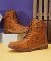 SHOELINE Classic Stylish Comfortable Outdoor HIGH-TOP Ankle Length Boots For Men (Tan , 7)