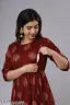 saavi maternity maroon colour dress