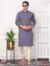 Sydney Heights Men Jacquard Kurta and Churidar Pjyami Set