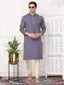 Sydney Heights Men Jacquard Kurta and Churidar Pjyami Set