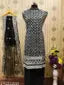 Elegance Unveiled: The Unstitched Net Suit with Exquisite 3 and 5 mm Sequin Work Women's PAKISTANI SUIT FOR WOMENS TOP DUPPATA EMBROIDED Unstiched Double Sequence Embroidered Work Plus Double Salwar Suit & Dress Materials Black Colours