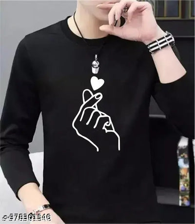 Teescollection Printed Round Neck Full Sleeves Polyester Tshirt