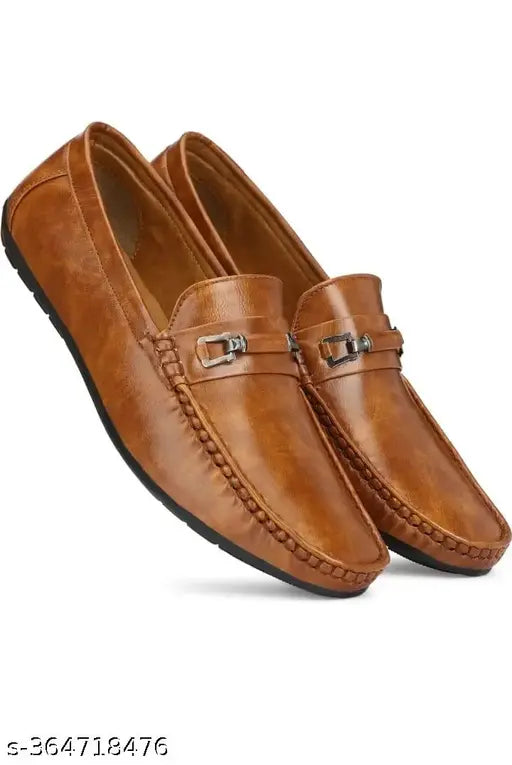Umax Latest Collection of Trendy||Stylish Casual Loafers Synthetic Leather For Man Loafers For Men (TAN)