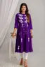 Women Rayon Anarkali Embroidered VioletKurti